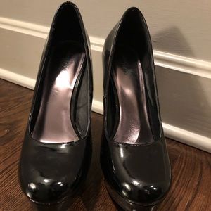 Black platform heels